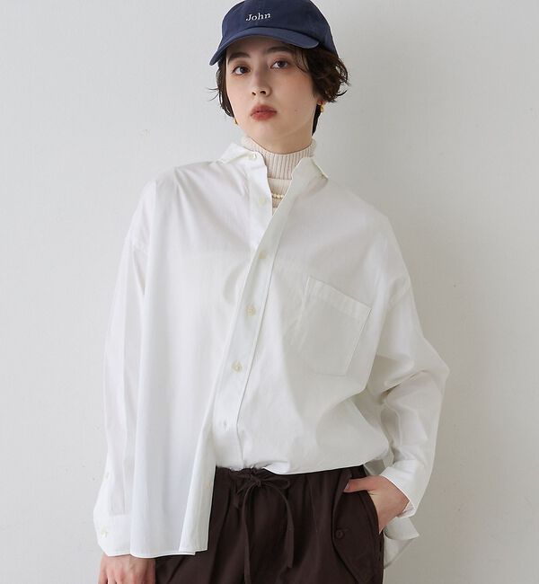Rouge vif「【定番人気2026SS新作】【TICCA/ティッカ】スクエアビッグシャツ」|シャツ・ブラウス|ホワイト
