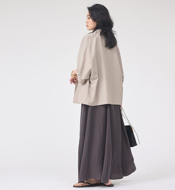 Rouge vif「【ロングセラー】【2026SS新作】麻混ハーフ袖ドルマンジャケット【予約】」|テーラードジャケット|