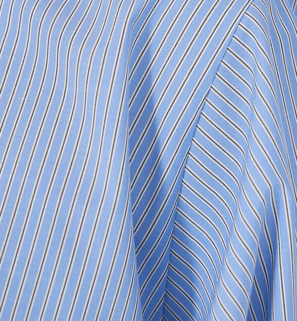 qualite「イレギュラーヘムシャツワンピース」|ワンピース|ブルー