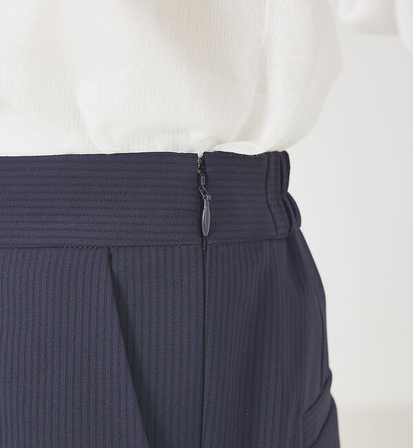 qualite「サッカーストライプタックテーパードパンツ」|その他|