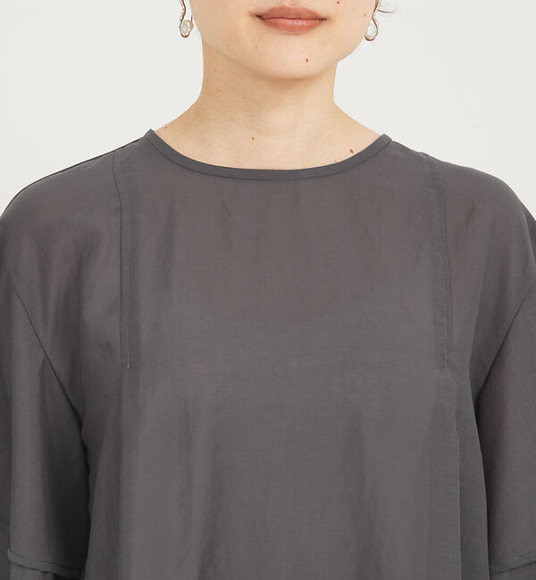 qualite「ボリュームスリーブシアーブラウス」|シャツ・ブラウス|