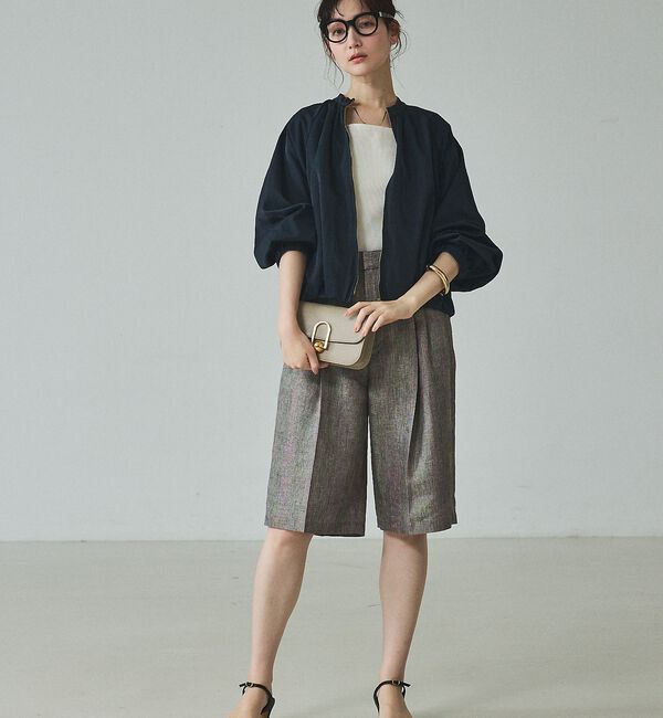 qualite「【大人のショートパンツ】ラメリネンショートパンツ/セットアップ対応」|その他|