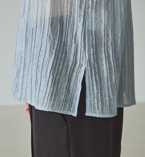 qualite「シアークレープブラウス」|シャツ・ブラウス|