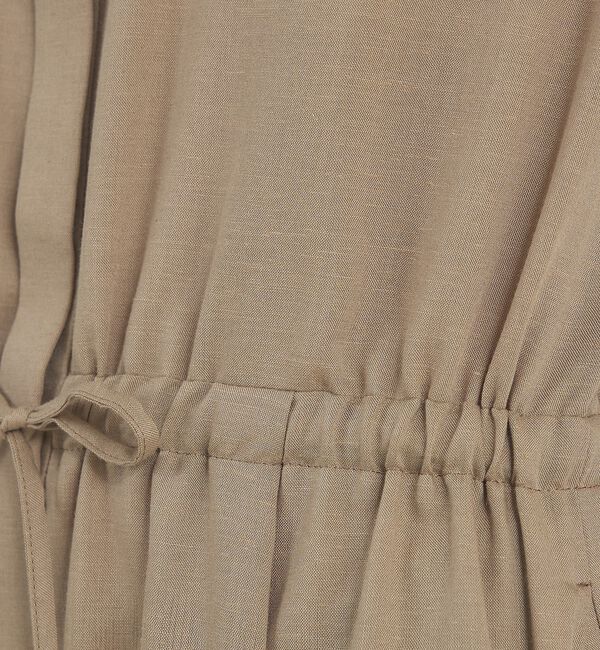 qualite「【接触冷感】リネンブレンドドロストオールインワン」|オールインワン|