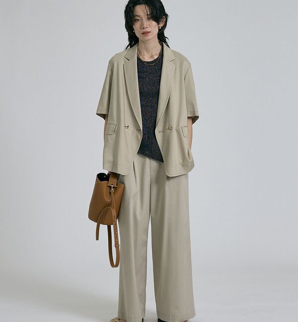 qualite「【接触冷感・セットアップ対応】ライトデニムハーフスリーブジャケット」|その他|