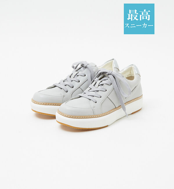 AU BANNISTER「【最高スニーカー】コートソールスニーカー」|スニーカー|ライトグレー
