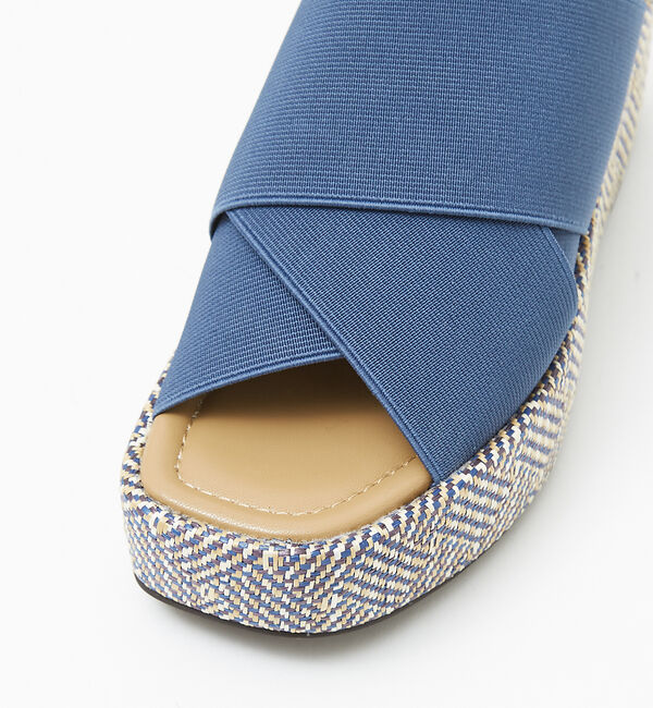 AU BANNISTER「エラスティッククロスウェッジサンダル」|サンダル|