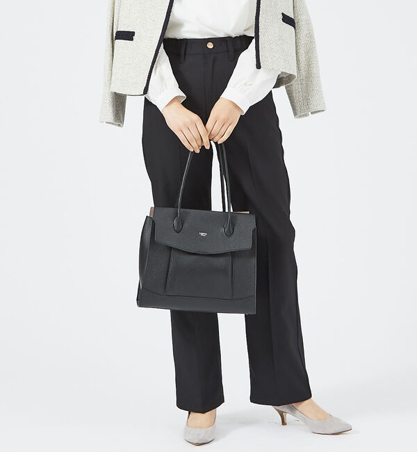 LOWELL things「【VERY掲載】Cuddly/レザーオープントート(L) 24SS」|トートバッグ|