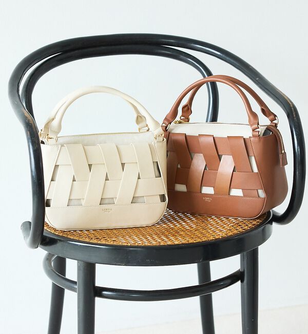 LOWELL things「Latti/レザー2WAYミニショルダーバッグ」|かごバッグ|