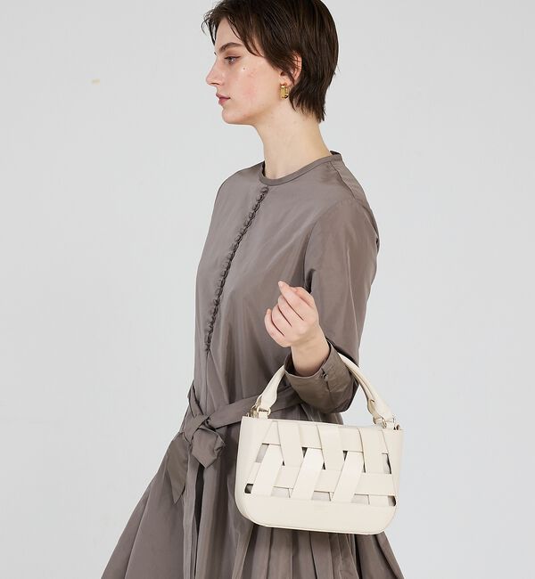 LOWELL things「Latti/レザー2WAYミニショルダーバッグ」|かごバッグ|