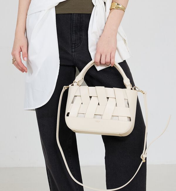 LOWELL things「Latti/レザー2WAYミニショルダーバッグ」|かごバッグ|