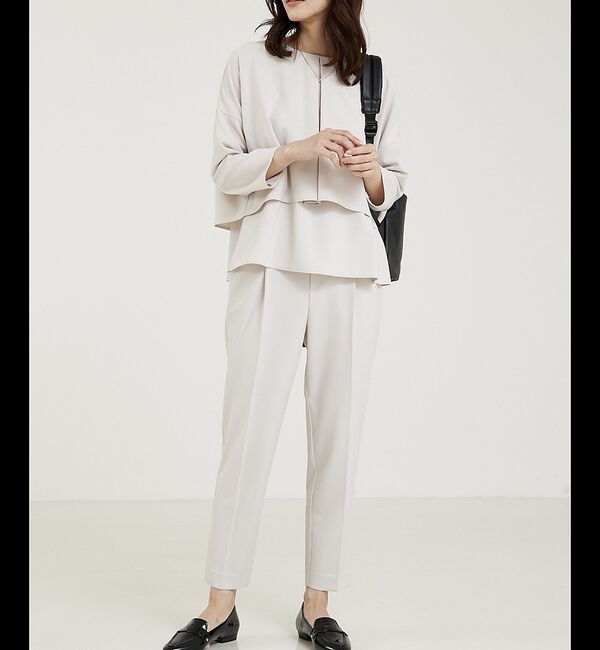 abahouse mavie「【エニデイカセット】バックフレアーセットアップ」|スーツ|グレージュ