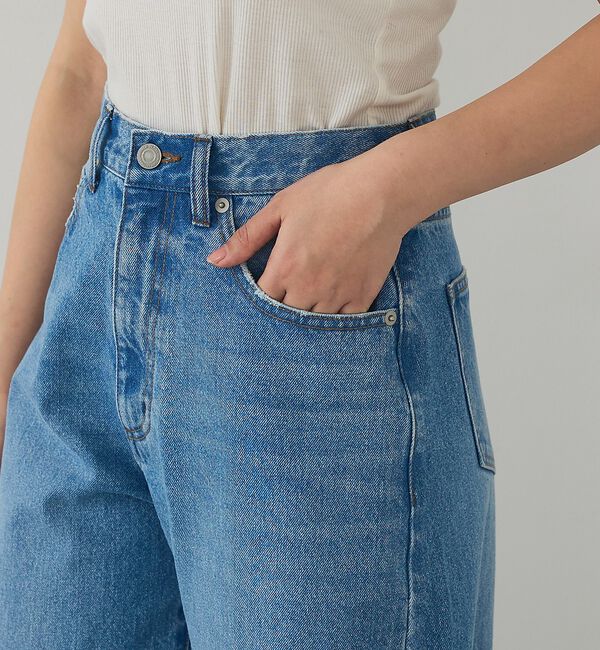 abahouse mavie「【追加生産決定！】ウォッシュドバレルジーンズ【予約】」|デニム|