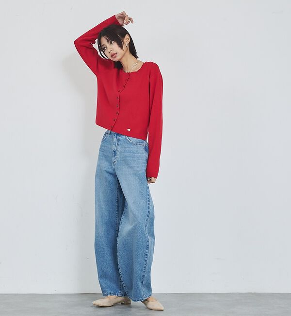 abahouse mavie「【追加生産決定！】ウォッシュドバレルジーンズ【予約】」|デニム|