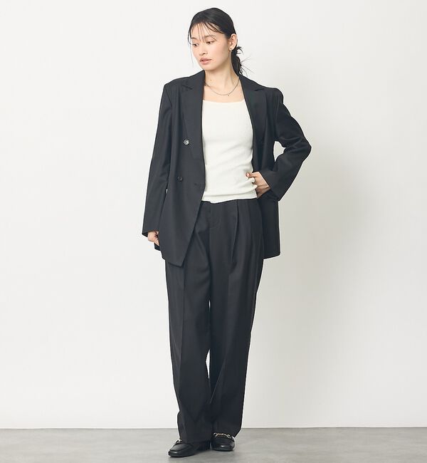 abahouse mavie「【セットアップ対応】ライトメランジダブルジャケット/長袖/シーズンレス」|その他|