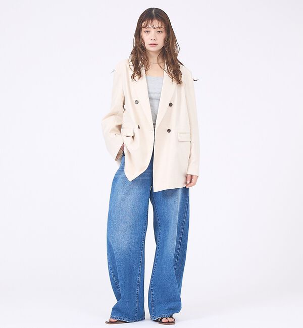 abahouse mavie「【セットアップ対応】ライトメランジダブルジャケット/長袖/シーズンレス」|その他|