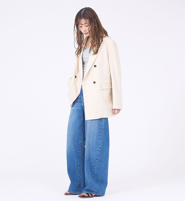 abahouse mavie「【セットアップ対応】ライトメランジダブルジャケット/長袖/シーズンレス」|その他|