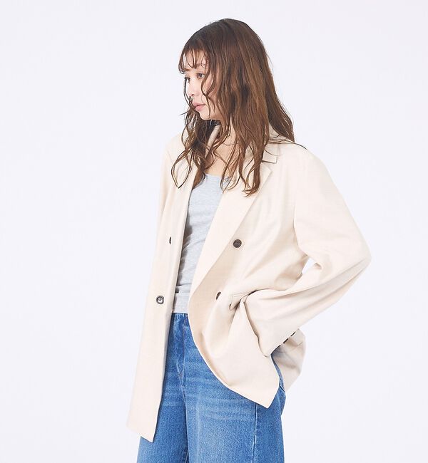 abahouse mavie「【セットアップ対応】ライトメランジダブルジャケット/長袖/シーズンレス」|その他|