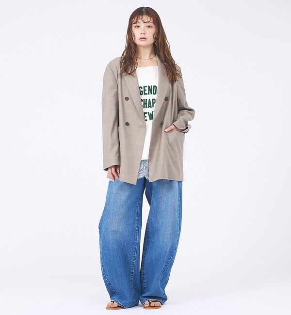 abahouse mavie「【セットアップ対応】ライトメランジダブルジャケット/長袖/シーズンレス」|その他|