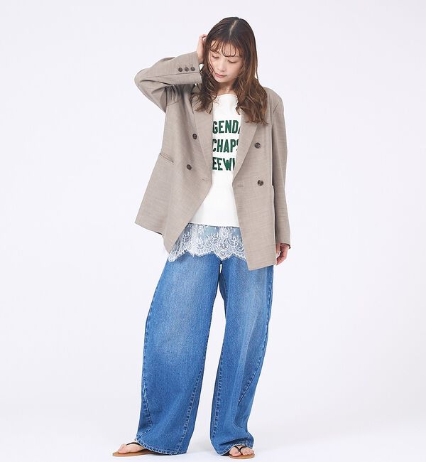 abahouse mavie「【セットアップ対応】ライトメランジダブルジャケット/長袖/シーズンレス」|その他|