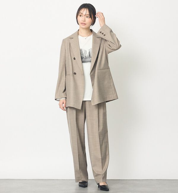 abahouse mavie「【セットアップ対応】ライトメランジダブルジャケット/長袖/シーズンレス」|その他|