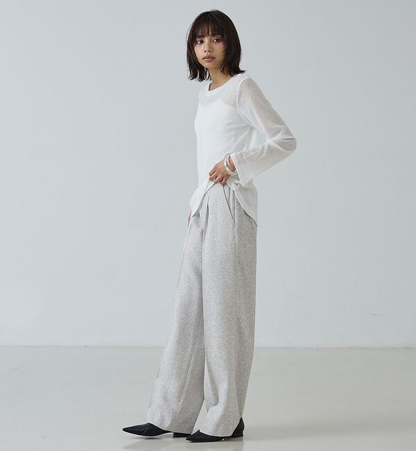 abahouse mavie「【ヘルシーな透け感】シアーフライスロンT」|Tシャツ・カットソー|