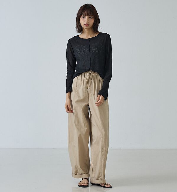 abahouse mavie「【ヘルシーな透け感】シアーフライスロンT」|Tシャツ・カットソー|