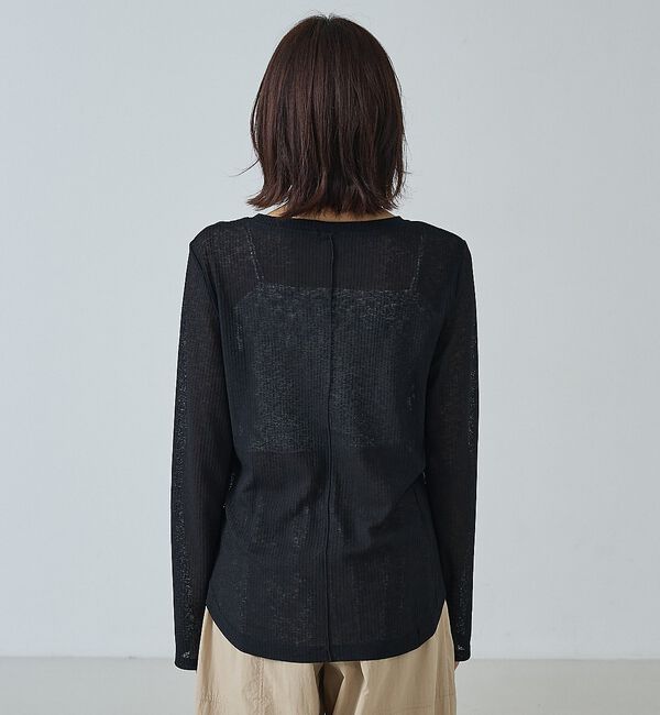 abahouse mavie「【ヘルシーな透け感】シアーフライスロンT」|Tシャツ・カットソー|