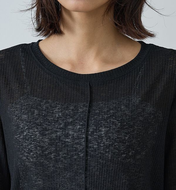 abahouse mavie「【ヘルシーな透け感】シアーフライスロンT」|Tシャツ・カットソー|