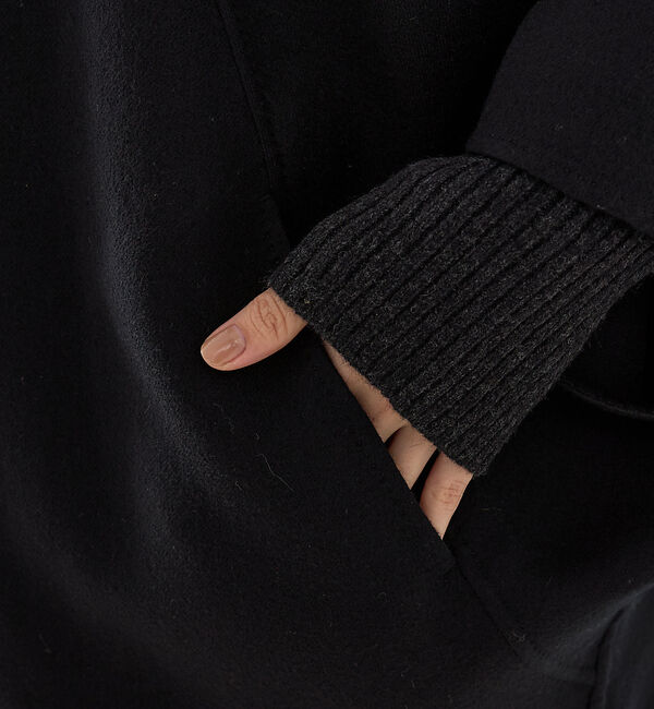 The Store by C' 「【COCUCA】リバーカラーケープ」|ノーカラーコート|