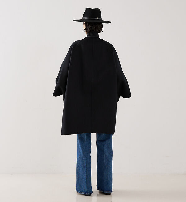 The Store by C' 「【COCUCA】リバーカラーケープ」|ノーカラーコート|