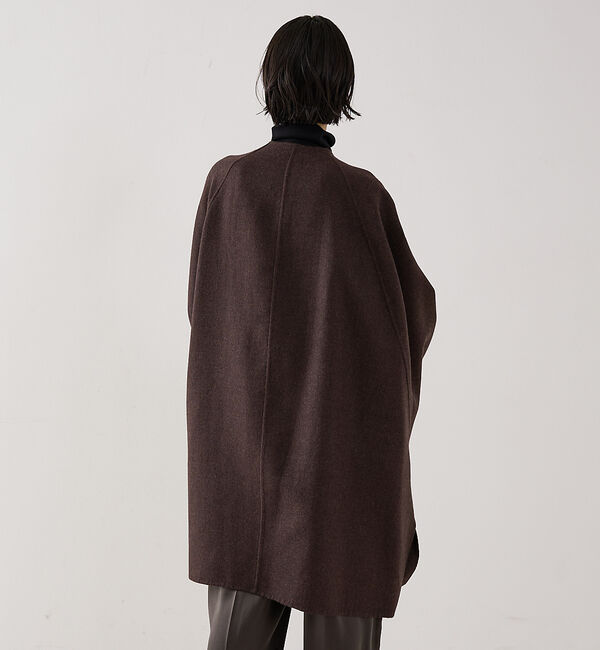 The Store by C' 「【COCUCA】リバーカラーケープ」|ノーカラーコート|