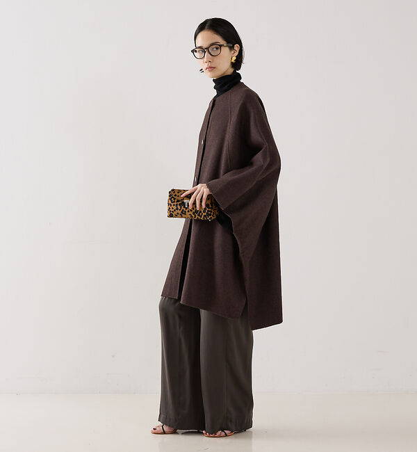The Store by C' 「【COCUCA】リバーカラーケープ」|ノーカラーコート|