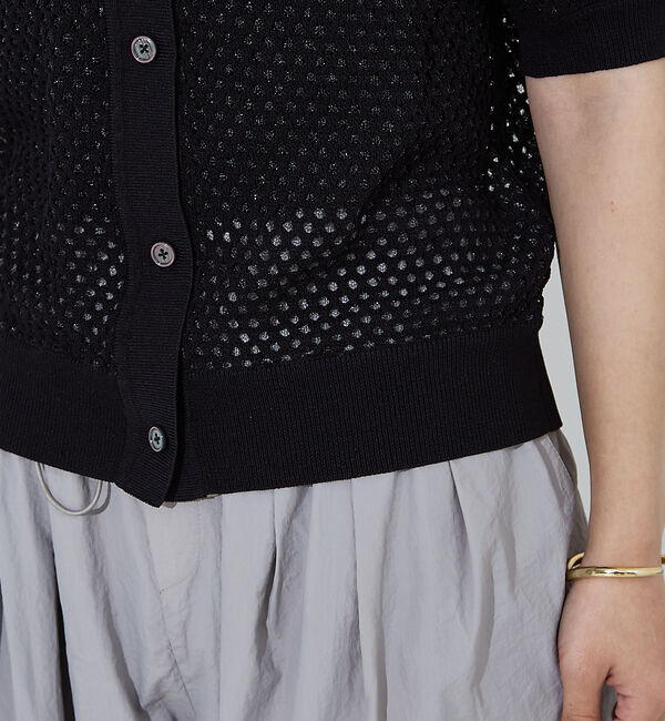 NOMINE「メッシュニットポロカーデ」|ポロシャツ|