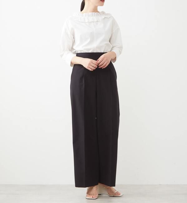 TIARA「バックボタンフリルブラウス」|シャツ・ブラウス|