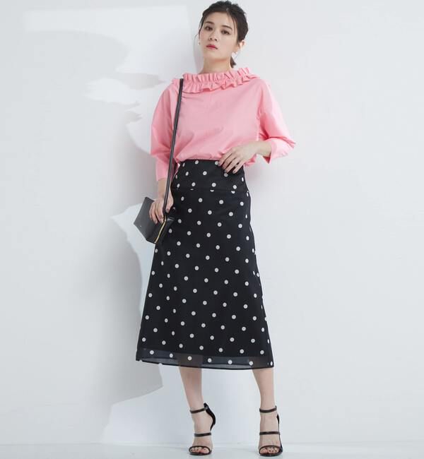 TIARA「バックボタンフリルブラウス」|シャツ・ブラウス|