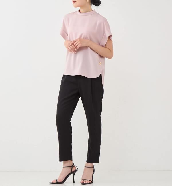 TIARA「バイカラーリボンベルトハイウエストテーパードパンツ」|その他|