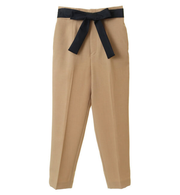 TIARA「バイカラーリボンベルトハイウエストテーパードパンツ」|その他|