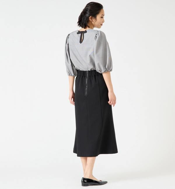 TIARA「タックショルダーボリュームスリーブリボンブラウス」|シャツ・ブラウス|