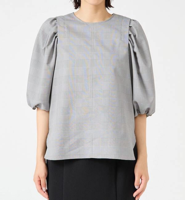 TIARA「タックショルダーボリュームスリーブリボンブラウス」|シャツ・ブラウス|