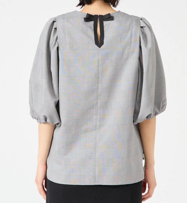 TIARA「タックショルダーボリュームスリーブリボンブラウス」|シャツ・ブラウス|