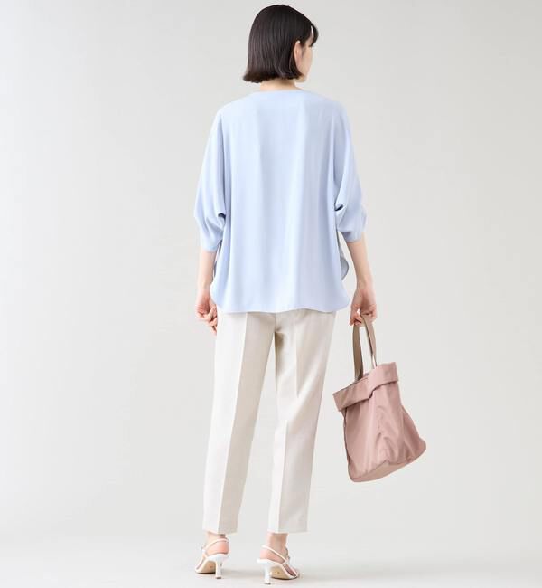 TIARA「ベルテッドハイウエストテーパードパンツ（セットアップ可）」|スラックス|