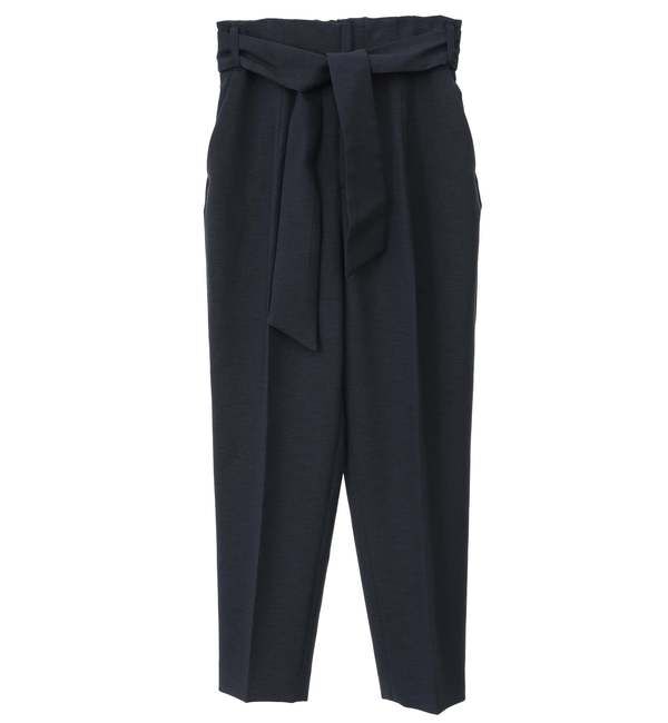 TIARA「ベルテッドハイウエストテーパードパンツ（セットアップ可）」|スラックス|