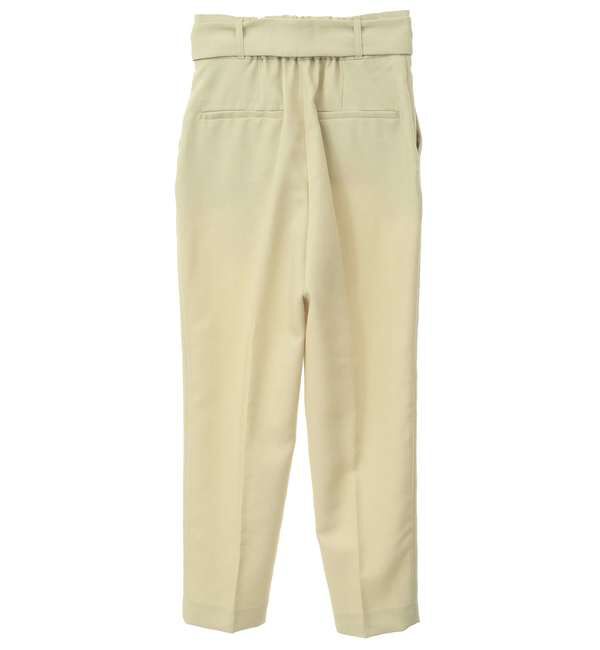 TIARA「ベルテッドハイウエストテーパードパンツ（セットアップ可）」|スラックス|