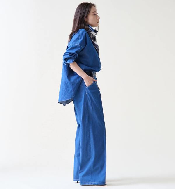 TIARA「デニムタックパンツ」|デニム|
