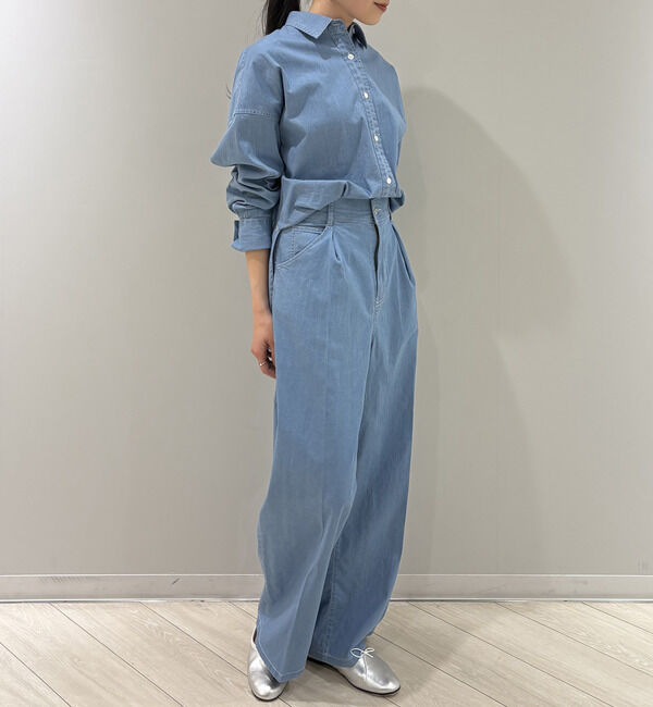 TIARA「デニムタックパンツ」|デニム|