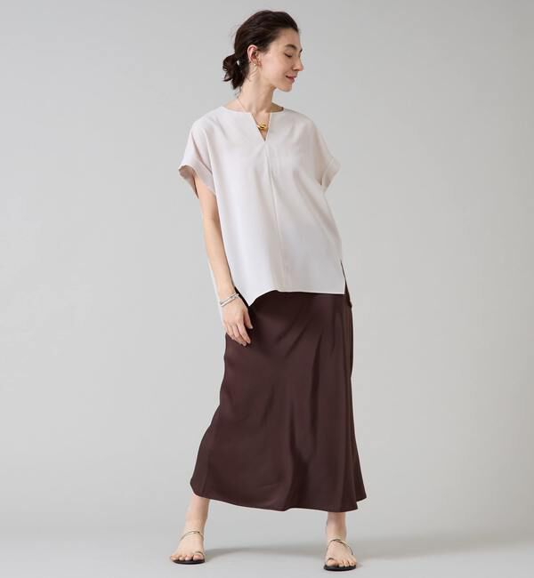 Liesse「キーネックオーバーブラウス」|シャツ・ブラウス|