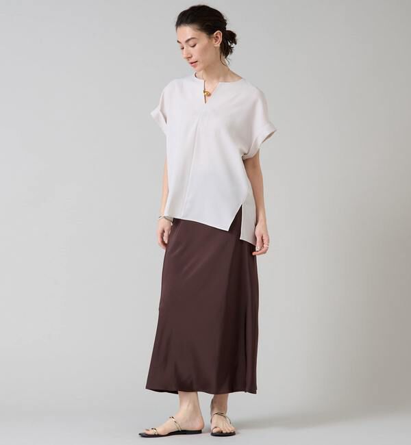 Liesse「キーネックオーバーブラウス」|シャツ・ブラウス|