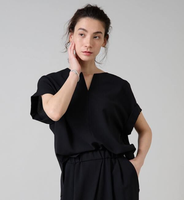 Liesse「キーネックオーバーブラウス」|シャツ・ブラウス|