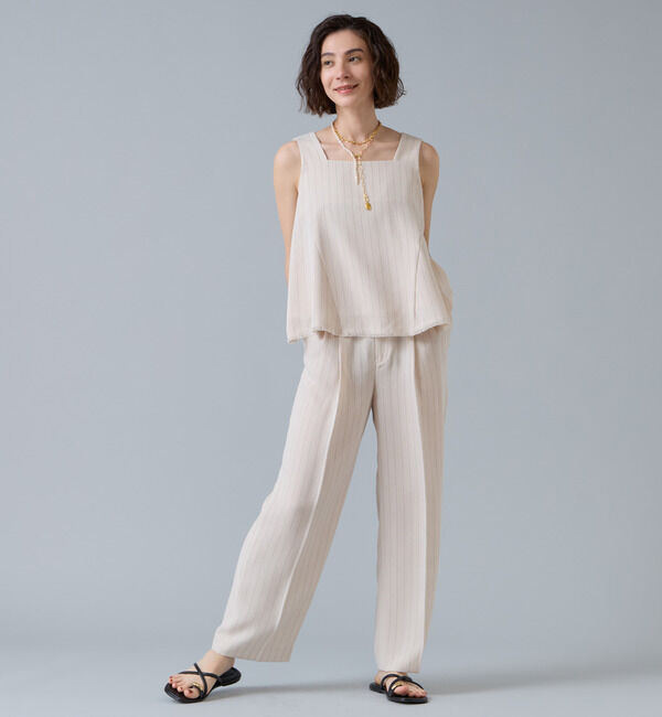 Liesse「麻調ノースリーブブラウス」|シャツ・ブラウス|